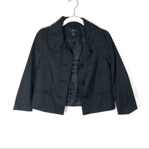 H&M jacket black button up size 4